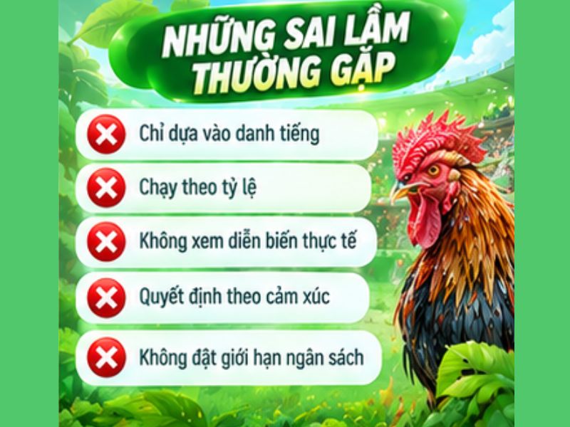 Những Sai Lầm Thường Gặp Khi Xem Đá Gà Thomo